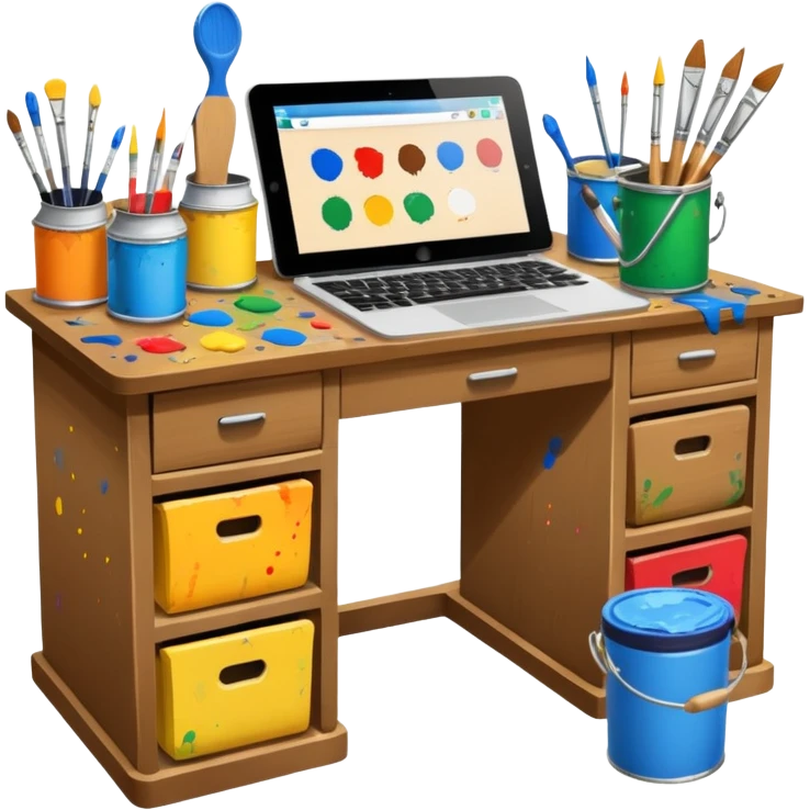 paint desk emoji