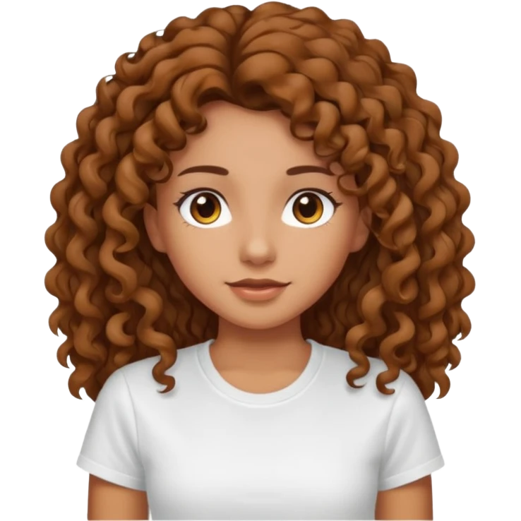 Quero uma menina moreninha com os cabelos longos e cacheados com uma blusa do emoji
