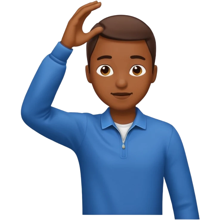 Someone doing the dab emoji