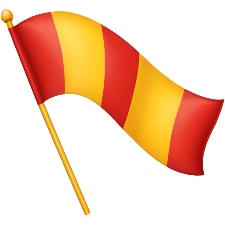 yellow and red flag 2 vertical stripes emoji