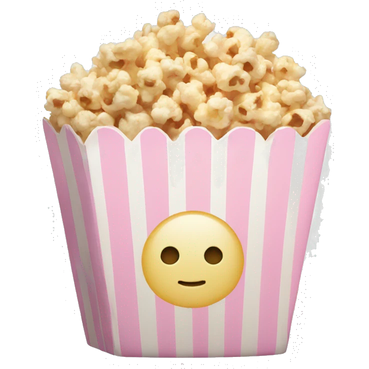 Light pink popcorn emoji