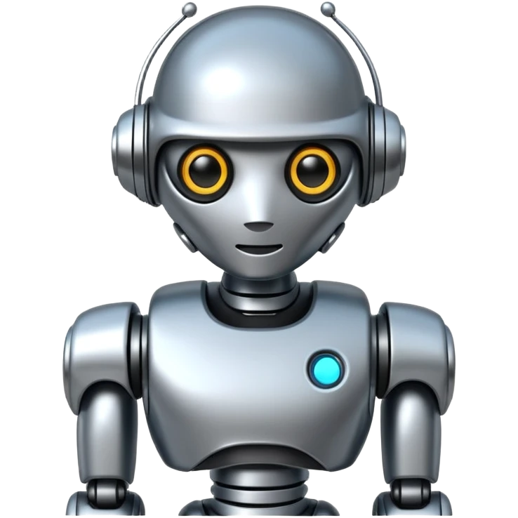 Make a robot very futurristic emoji