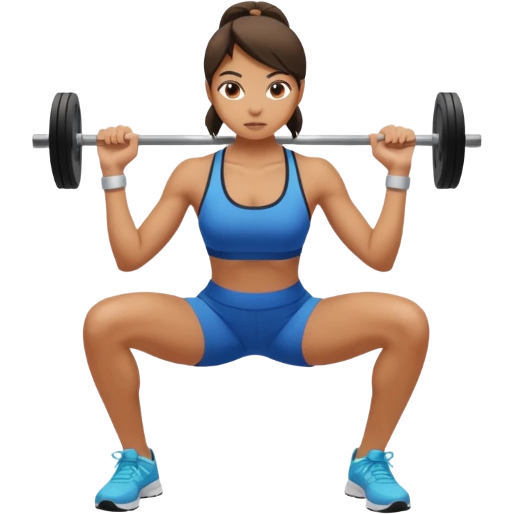 girl doing squat emoji