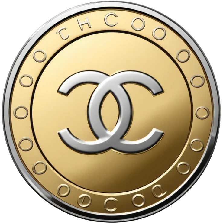 Chanel white coins emoji