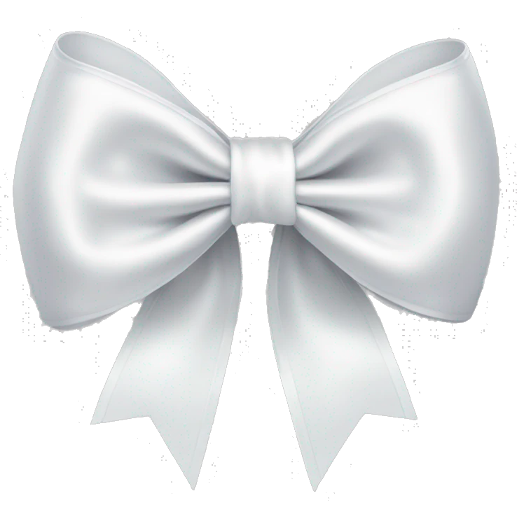 white satin bow emoji