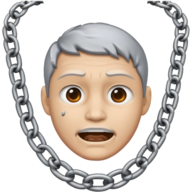 chain choking on the neck emoji