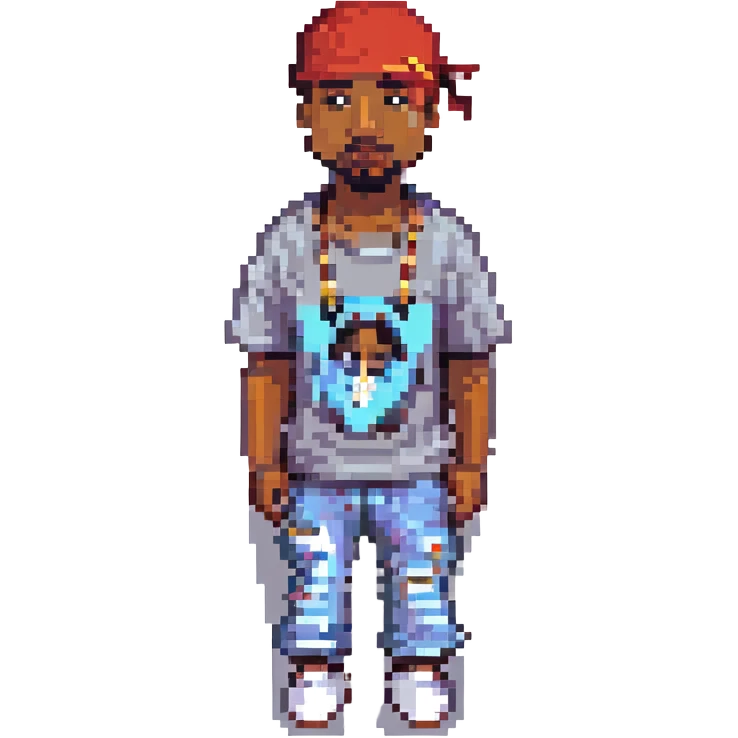 2Pac в полный рост, no background emoji