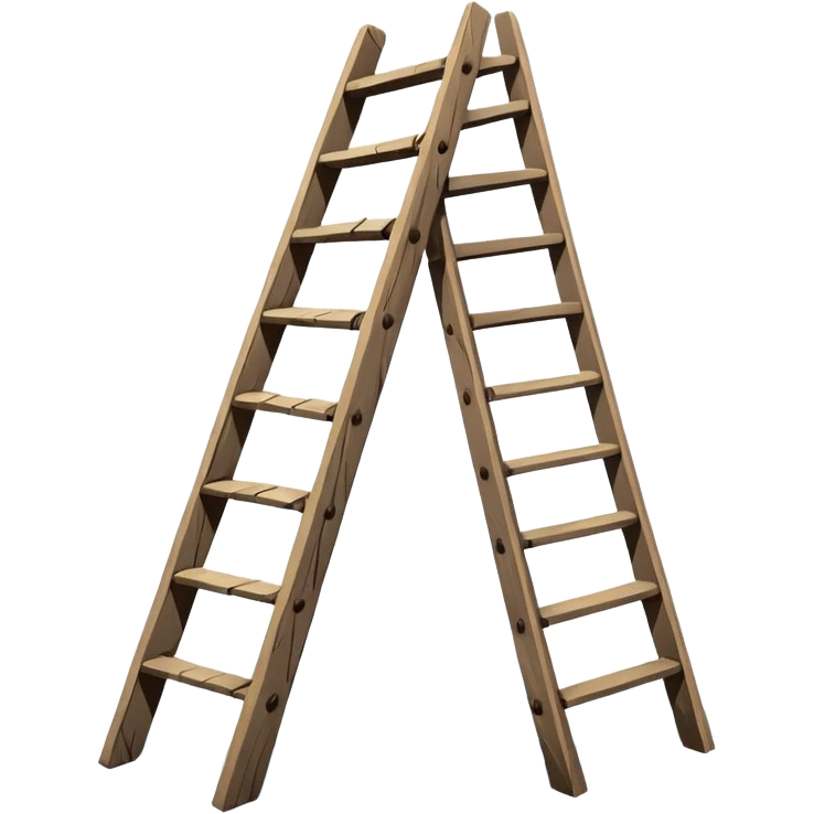 Broken ladder with tape fix emoji