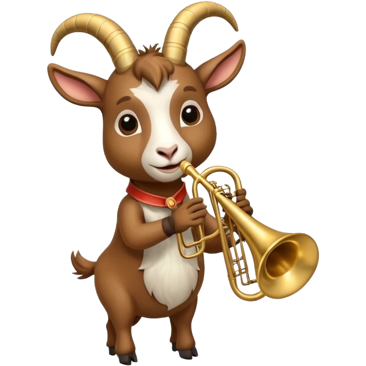 Goat playing trombone emoji