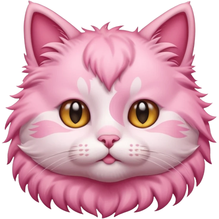 cute pink cat in cutecore emoji