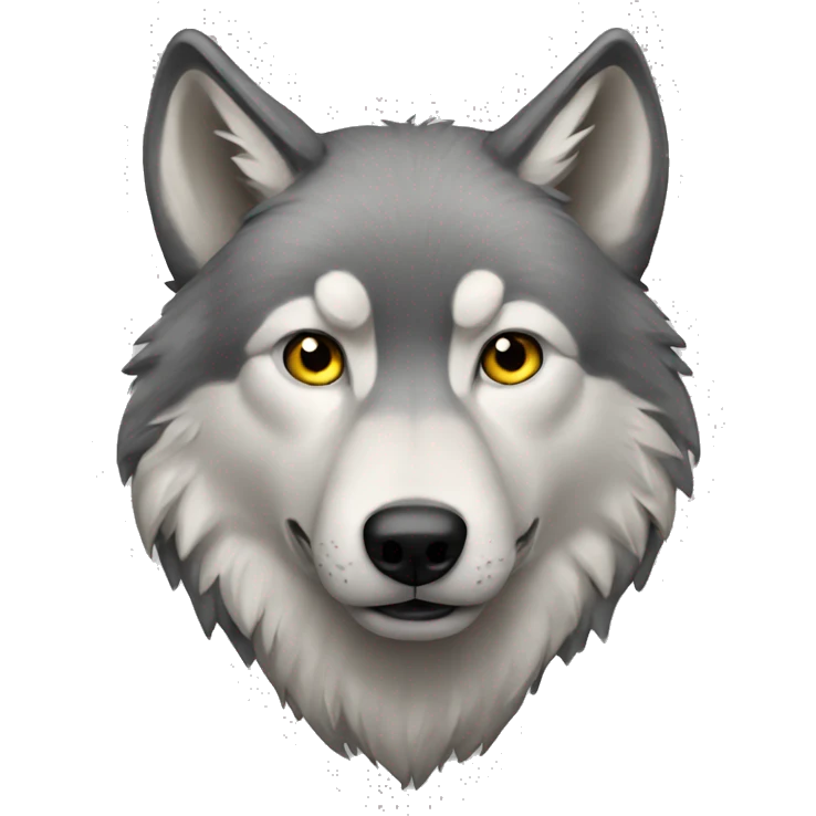 realistic wolf emoji