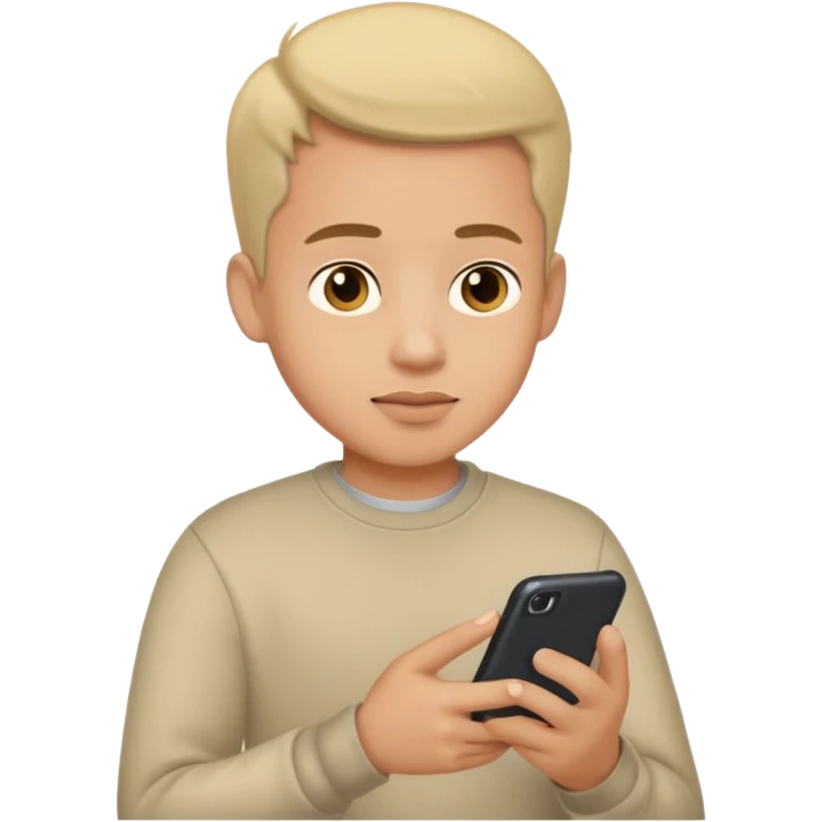 A guy scrolling on this phone emoji
