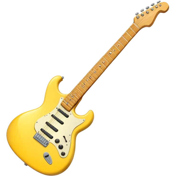 Yellow electric guitar emoji