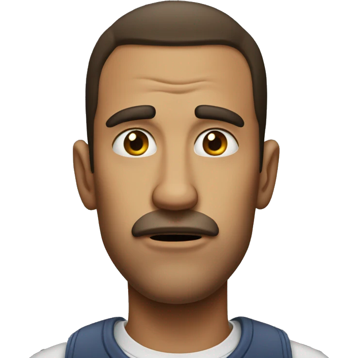 man biting lip and frowning emoji