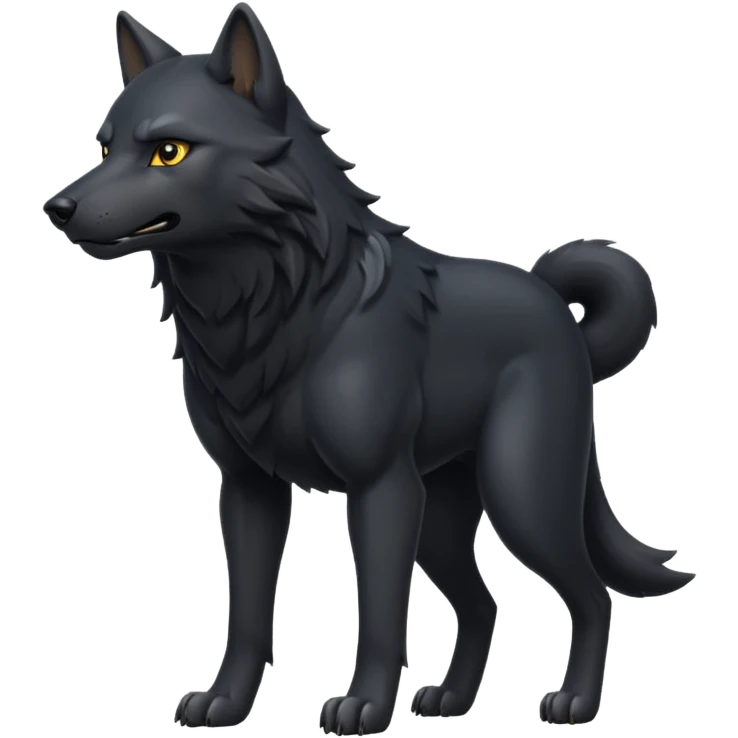 Black wolf emoji