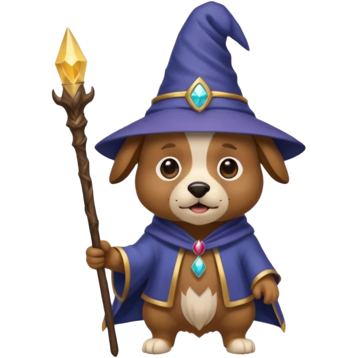 Dog wizard emoji