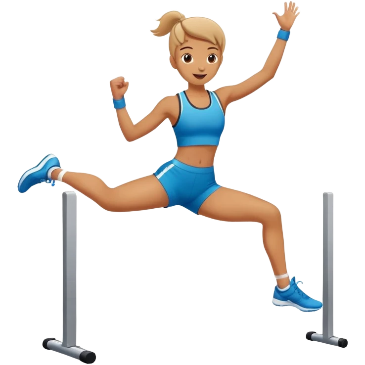 Person doing aerobics workout, jumping with enthusiasm in a gym emoji