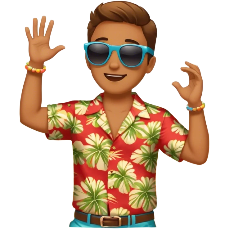 Vacation, sunset and dancing  emoji