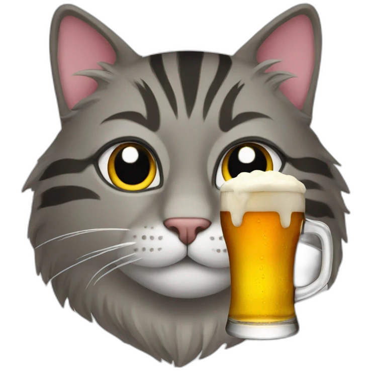 Cat beer emoji