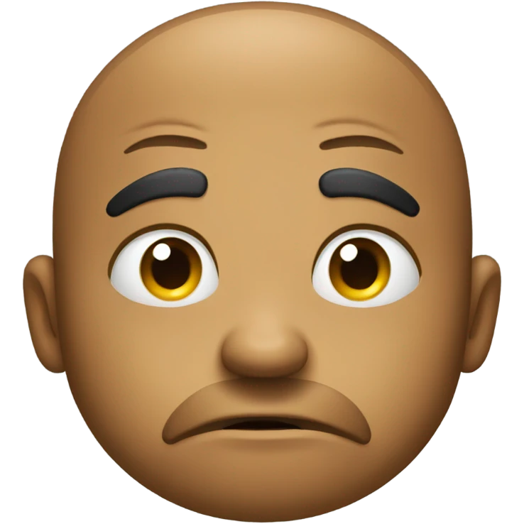 Emoji with slightly open mouth and concerned look emoji