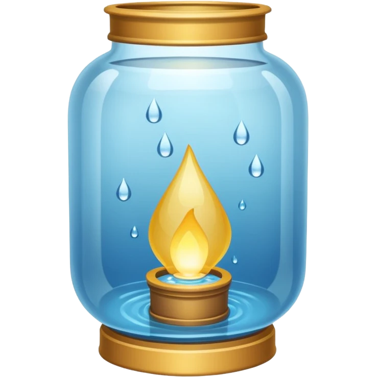 Water Lantern, more water drops inside lantern. emoji
