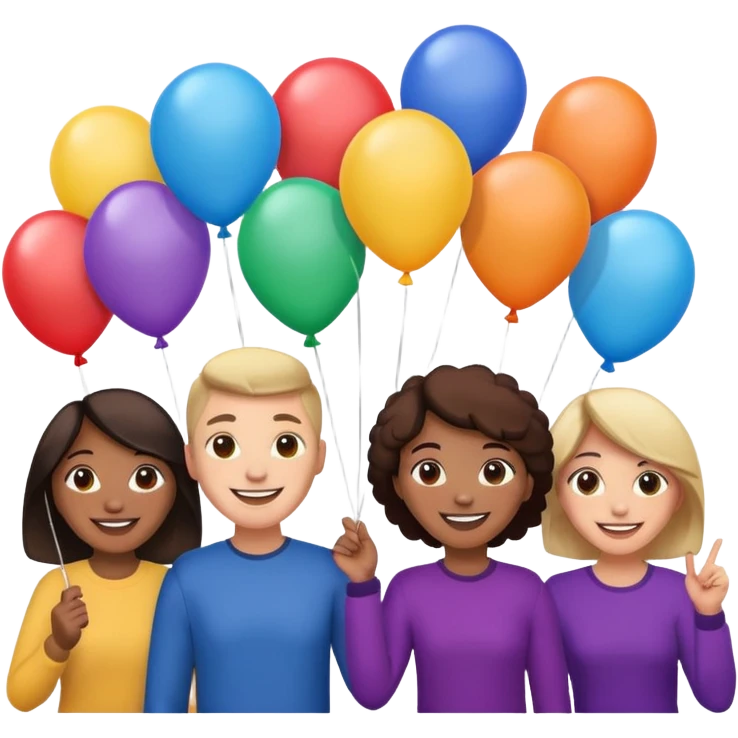 Balloon holders emoji