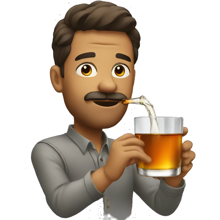 taking a sip of whisky emoji