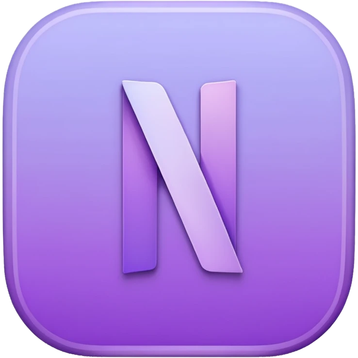 Netflix aesthetic "N" logo in pastel purples emoji