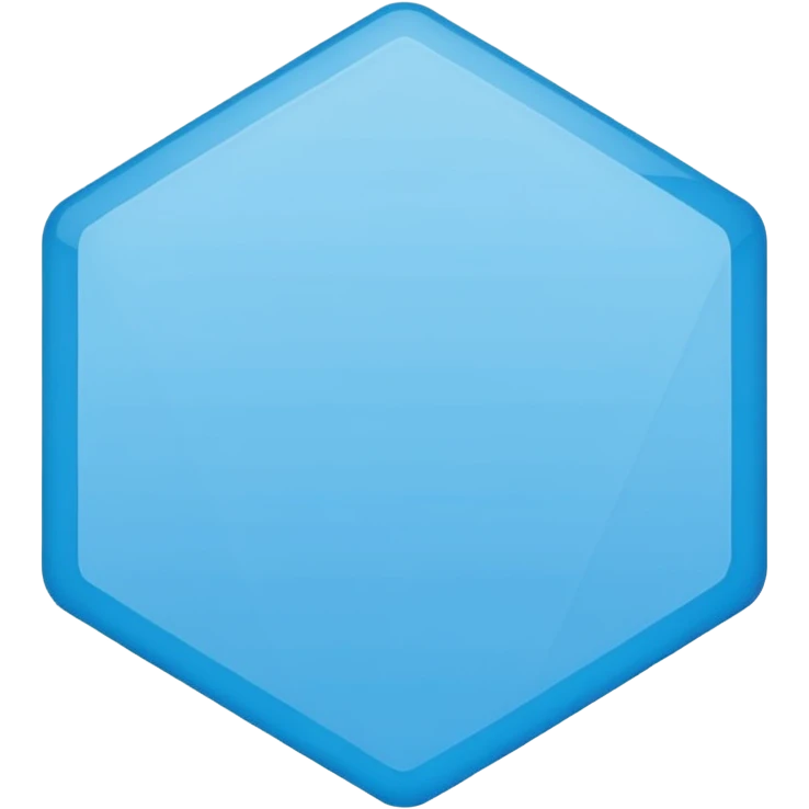 one Hexagon with no face  emoji