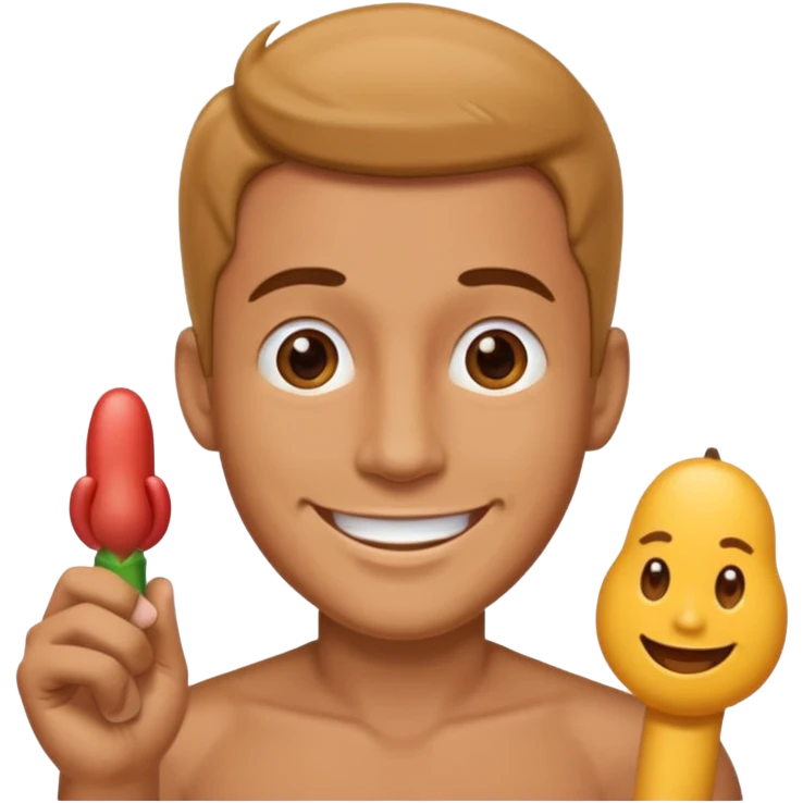 Naked Man with erect penis emoji