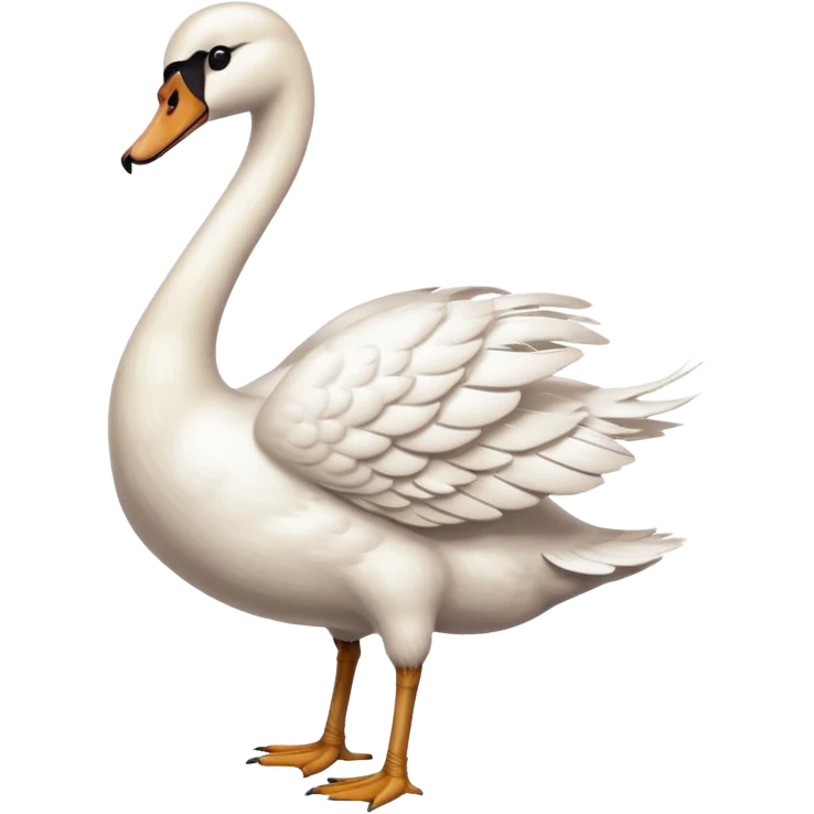 A swan who stand on right see on left emoji