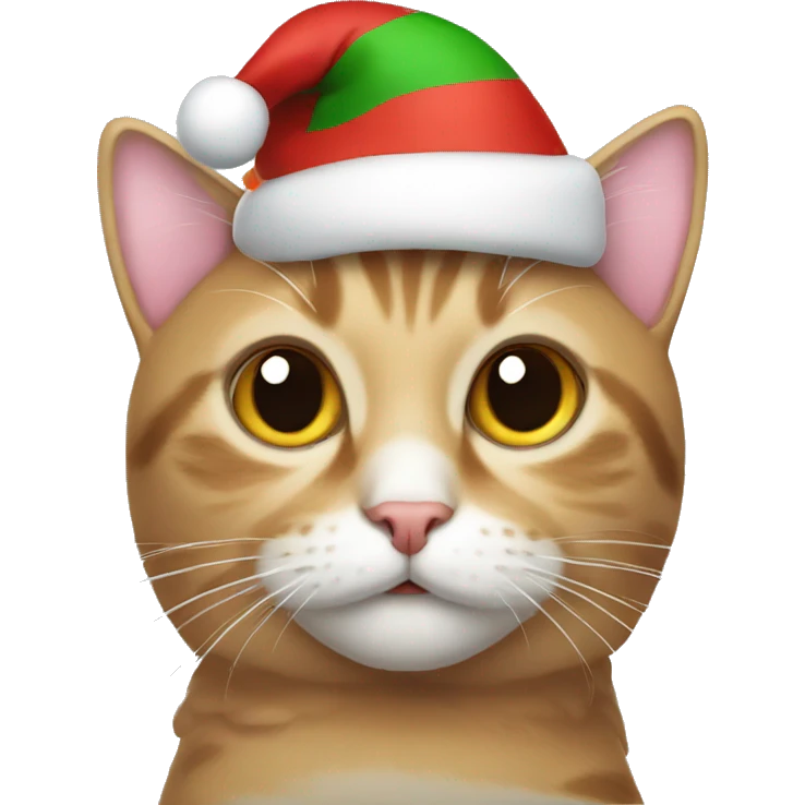 Cat with Christmas hat emoji