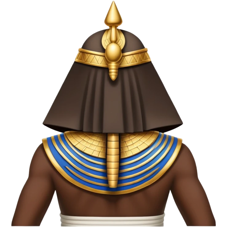 backview pharaon hat dark emoji