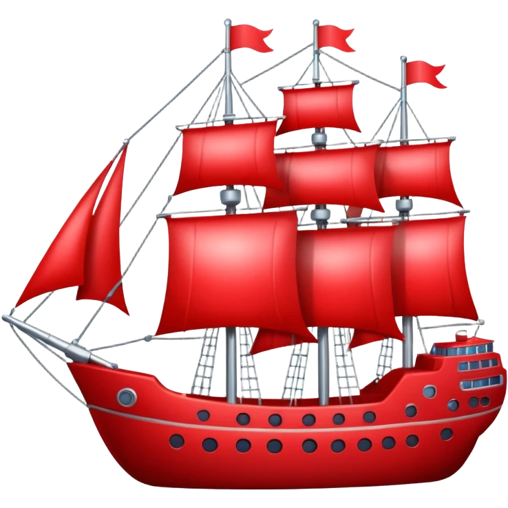 red glitter ship emoji