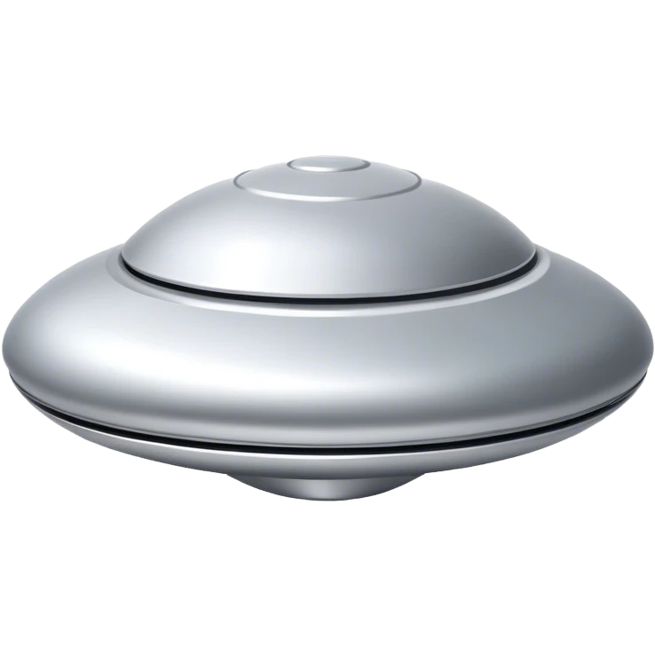 sliver color Ufo minimal design emoji