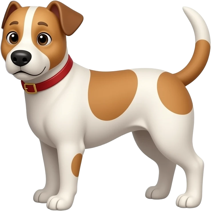 The dog peeks from behind the long curtain. emoji