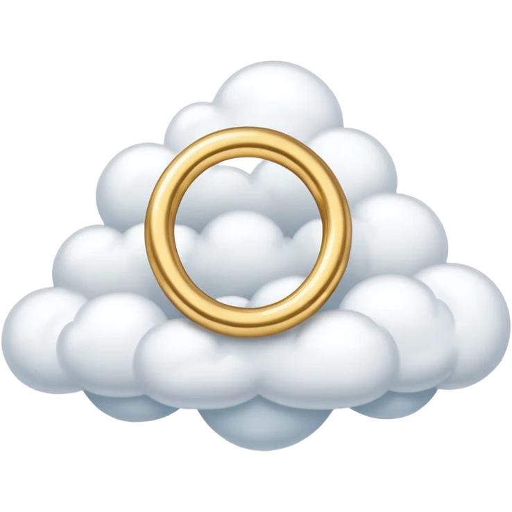 wedding ring on a cloud emoji