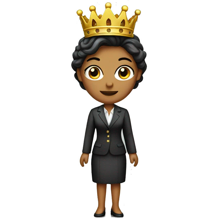 female lawyer with a crown emoji