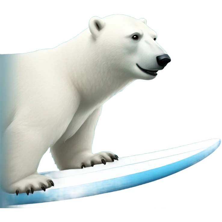 Surfing polar bear emoji