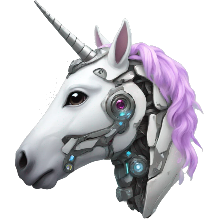 Unicorn cyborg emoji