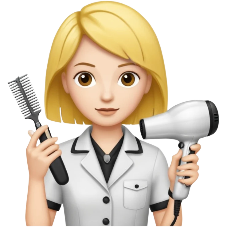 hair stylist white emoji