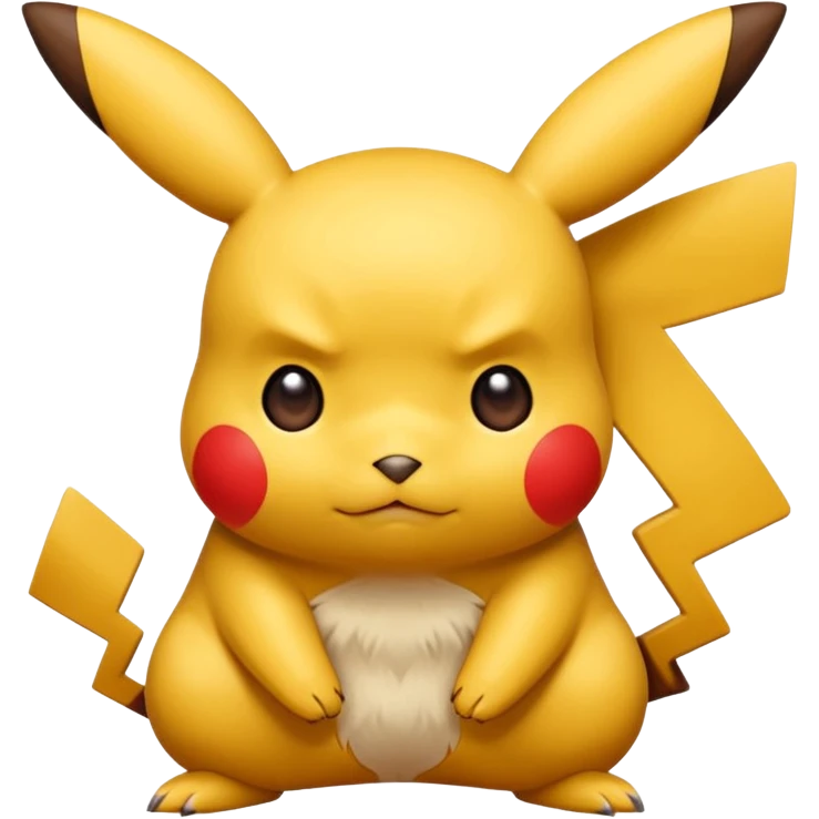 Un Pikachu rouge qui et triste  emoji