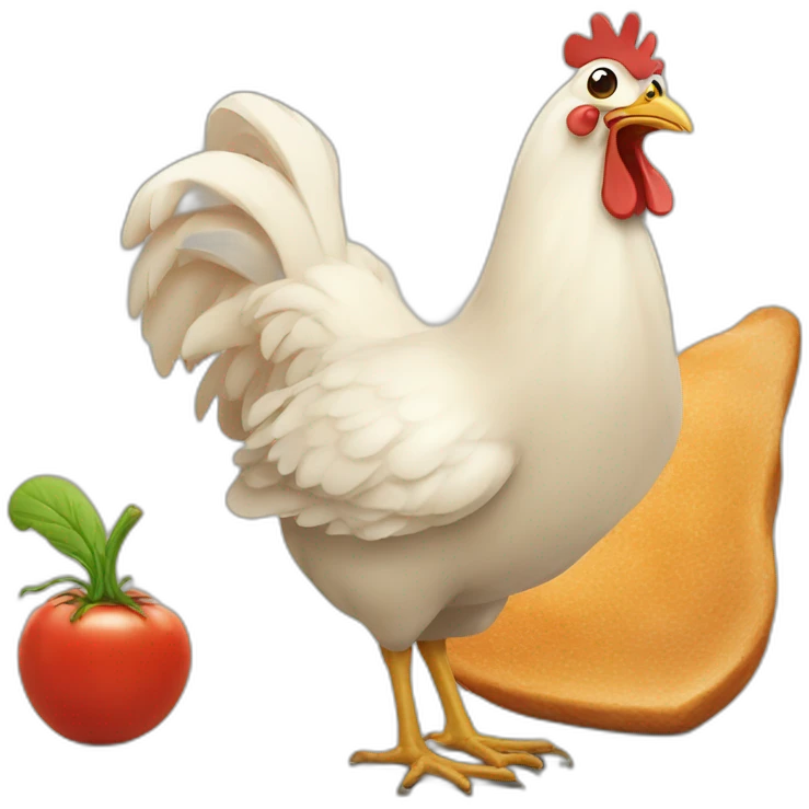 Hungry chicken emoji