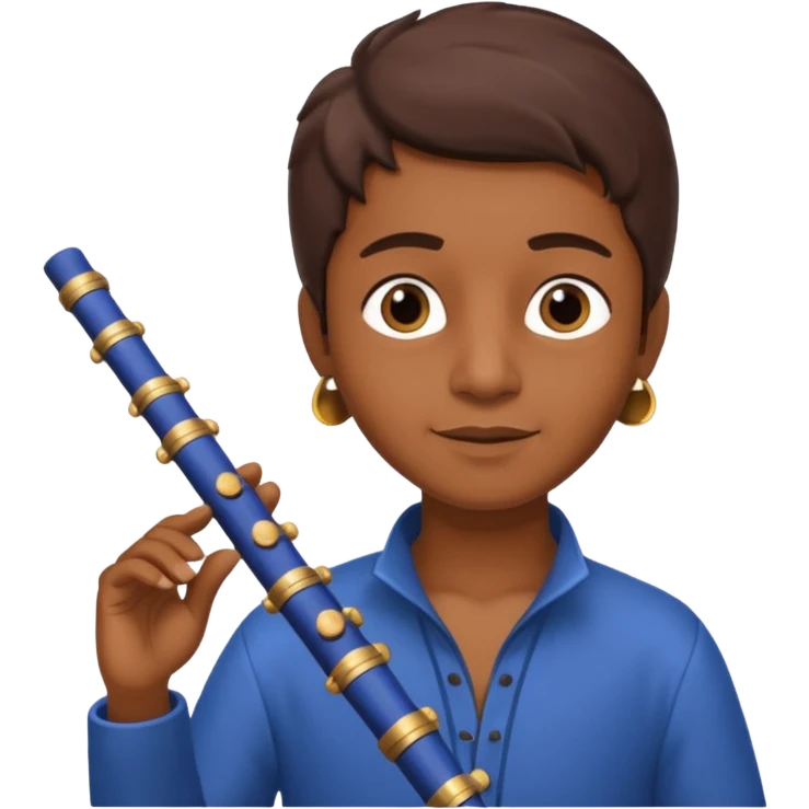 Krishan with flute emoji