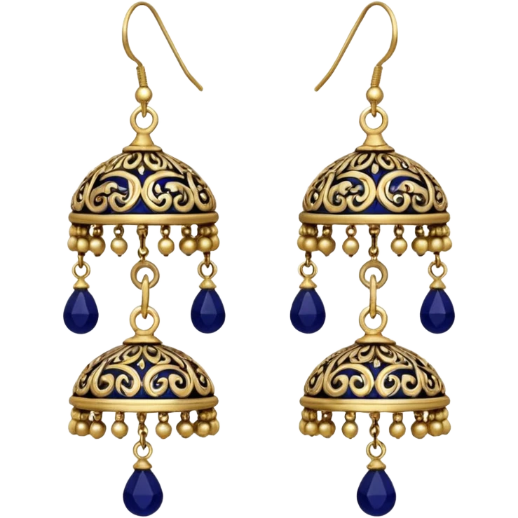 generate an ios genmoji of jhumkas silver emoji