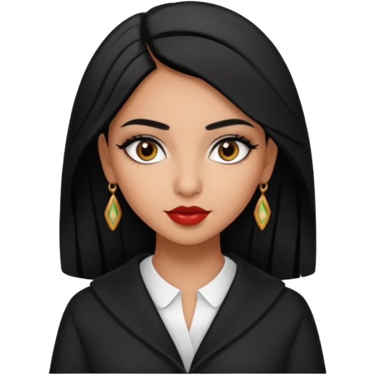 Une fille algérienne ou marocaine cheveux lisse trop belle vêtements stylés et des maquillages trop magnifique adolescente emoji