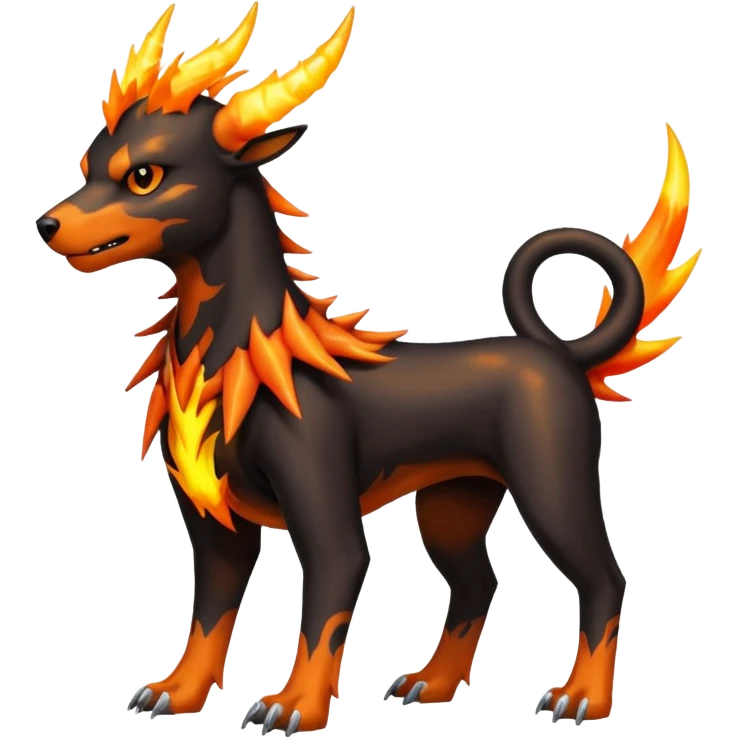 Houndoom-Electrike-Fakémon-hybrid-creature (full body)  emoji