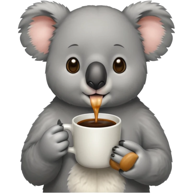 Koala drinking coffee emoji