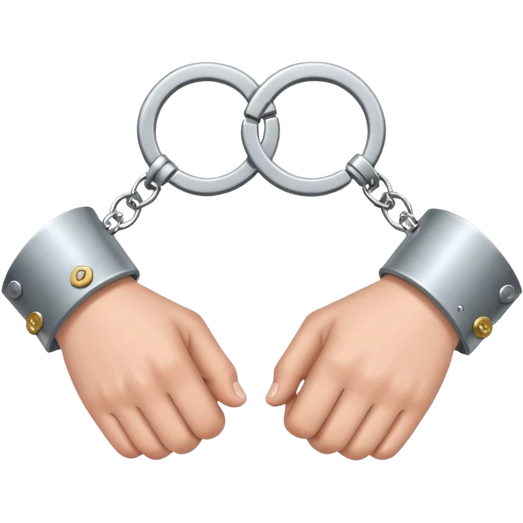 Dos manos con unas esposas  emoji