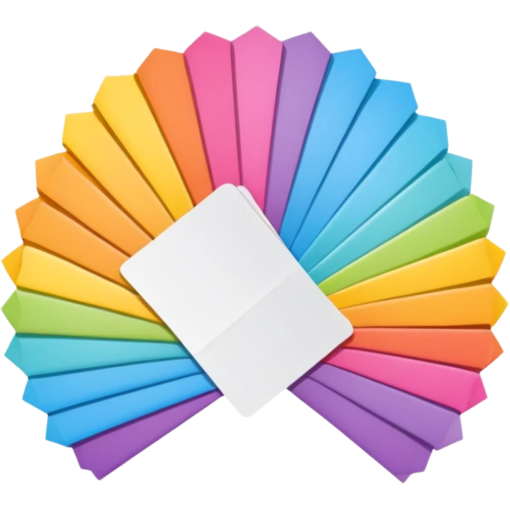 Create a blank lottery coupon fanned out, clean and colorful emoji
